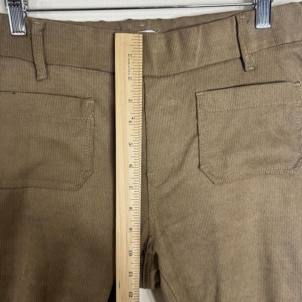 Flog Pants Womens 30 Brown Corduroy‎ Pull On Elastic Waist Straight Leg Casual - Picture 6 of 12